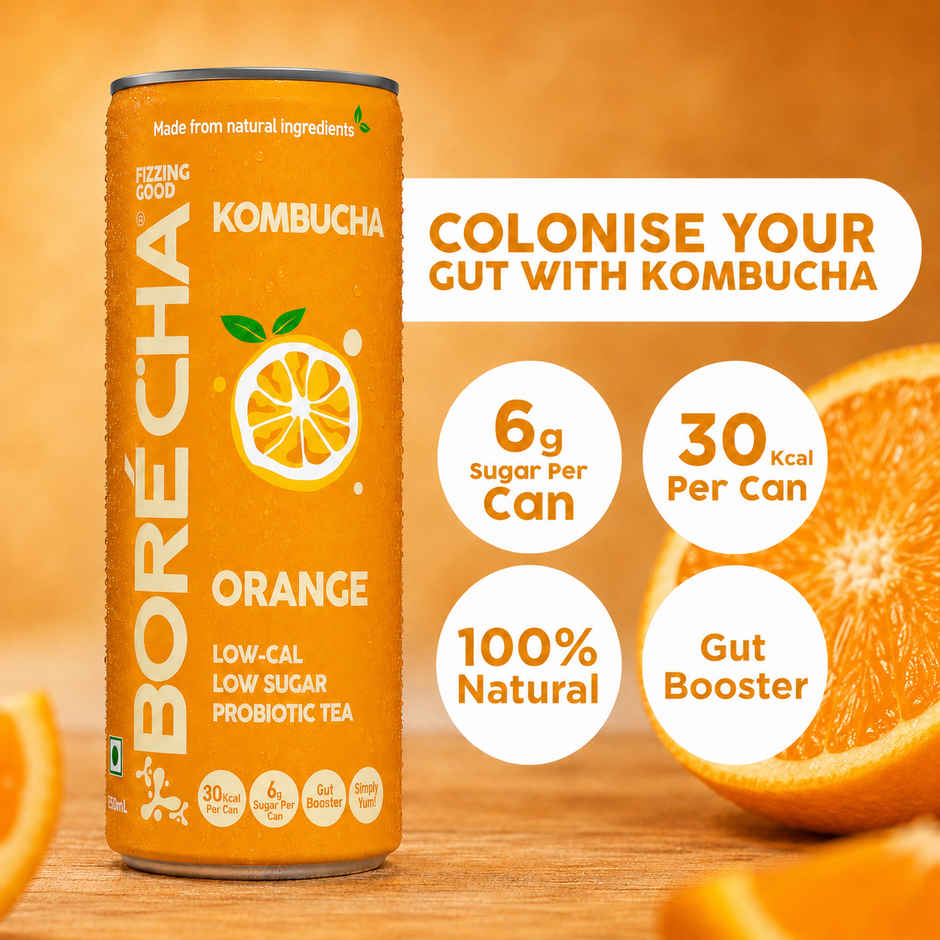 Borecha Orange Probiotic Kombucha