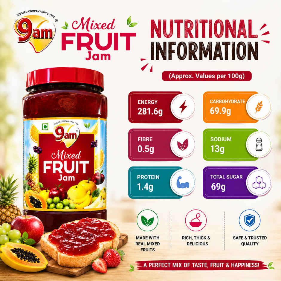 9am Mixed Fruit Jam, Fresh & Flavourful Fruit Spread