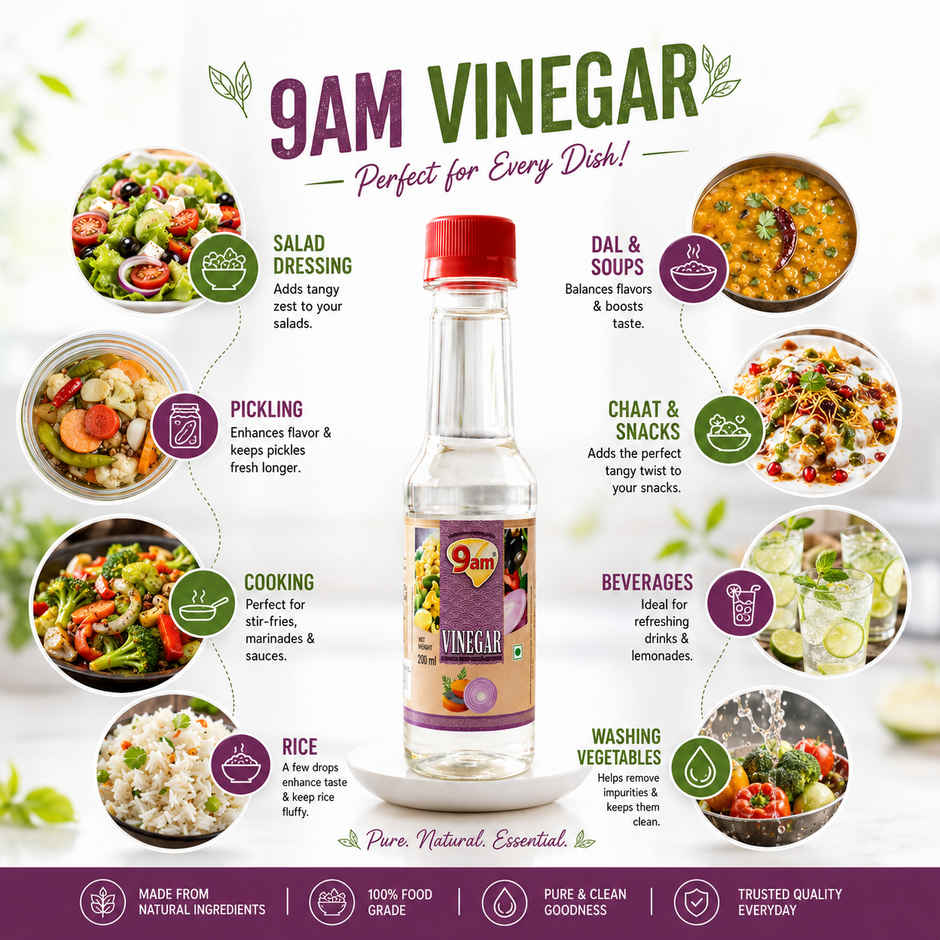 9am Vinegar | Ideal for Noodles, Manchurian & Chinese Dishes