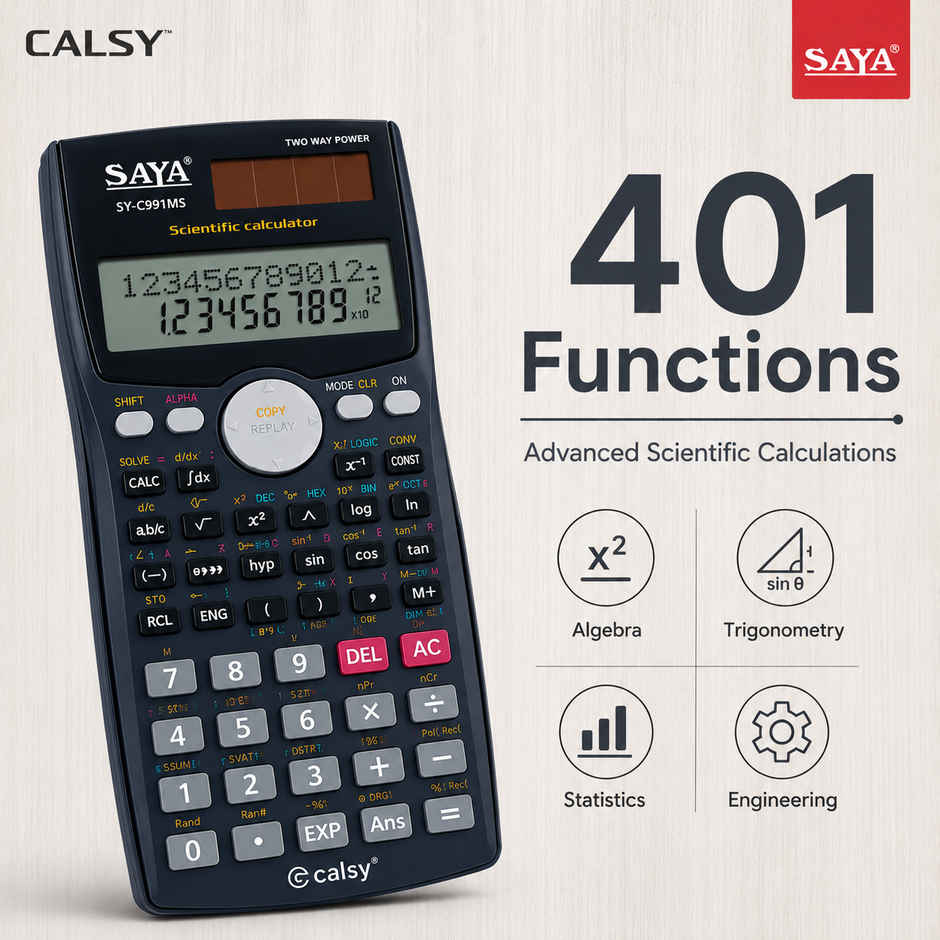 Saya Calsy Scientific Calculator SY-C991MS | 401 Functions for Math, Science & Engineering