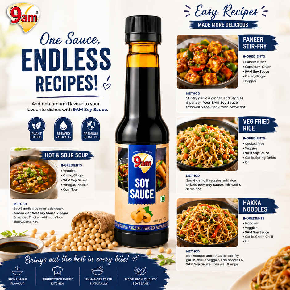 9am Soya Sauce, Rich & Flavourful Cooking Sauce