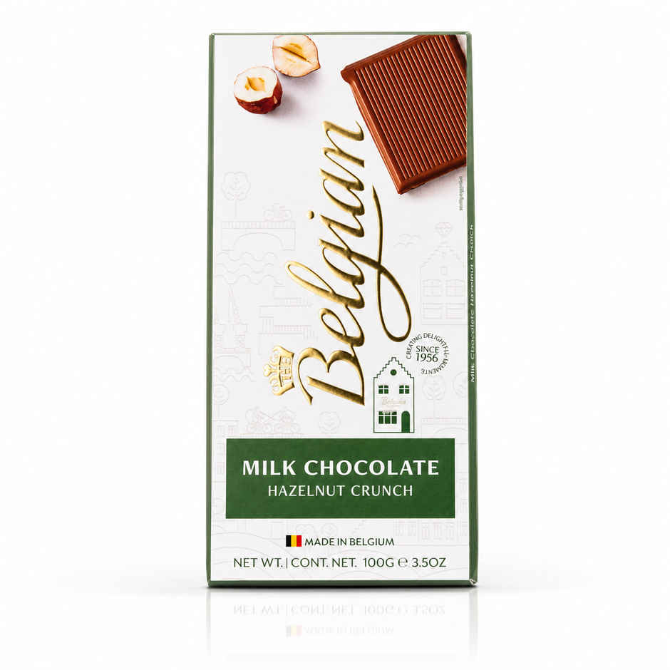 The Belgian Bar Milk Hazelnut Chocolate Crunch