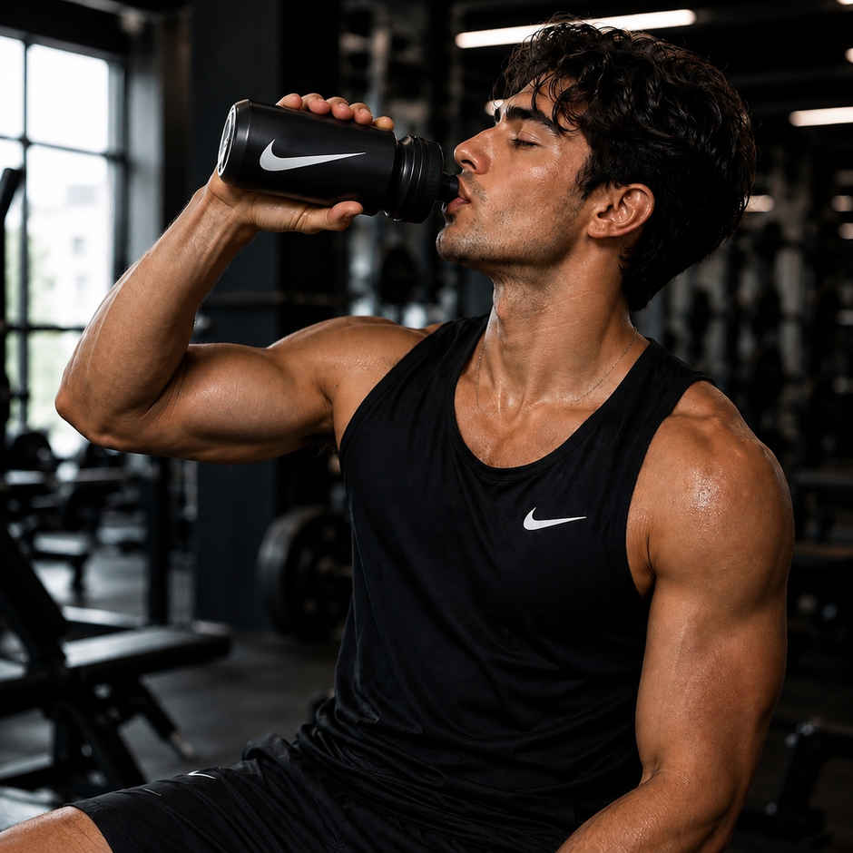 NIKE Big Mouth Sipper Bottle - 590 ml-Black