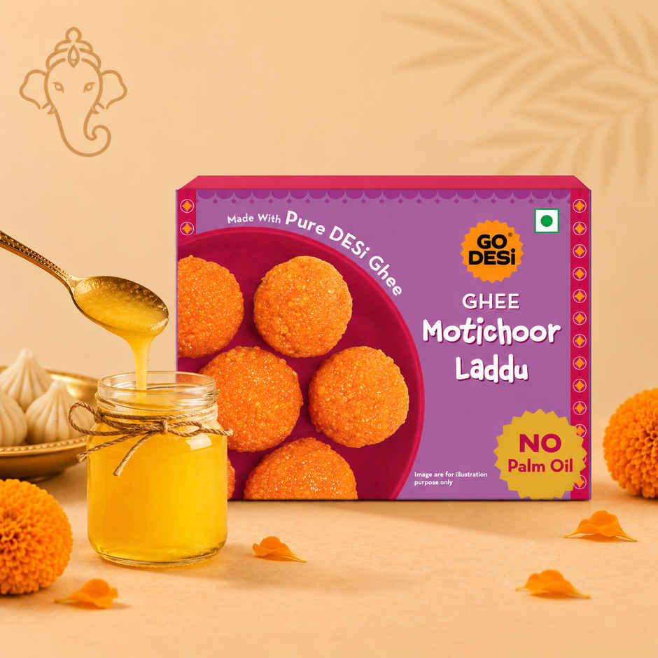 GO DESi Ghee Motichoor Laddu | No Palm Oil | With Pure DESi Ghee