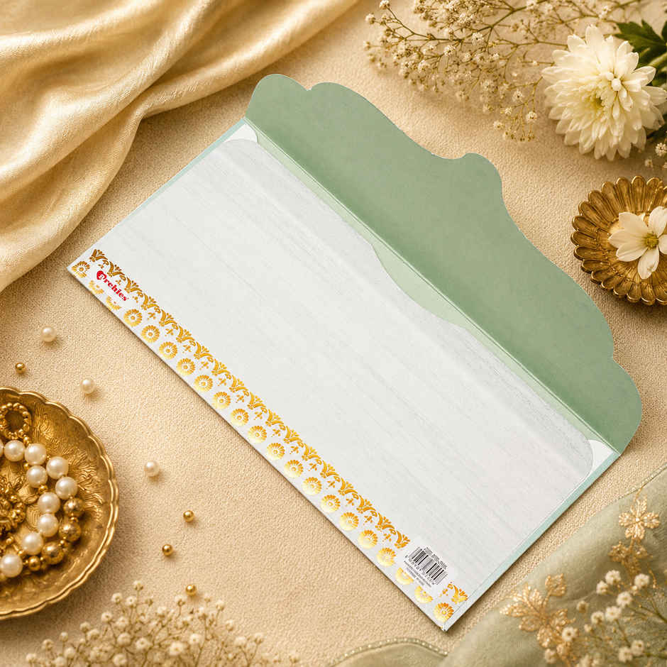 Archies Peacock Print Shagun Envelope with Foiling