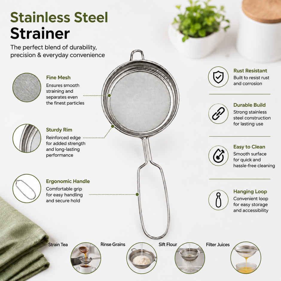 Petals Ss Premium Jali Tea-coffee-chai Channi Strainer