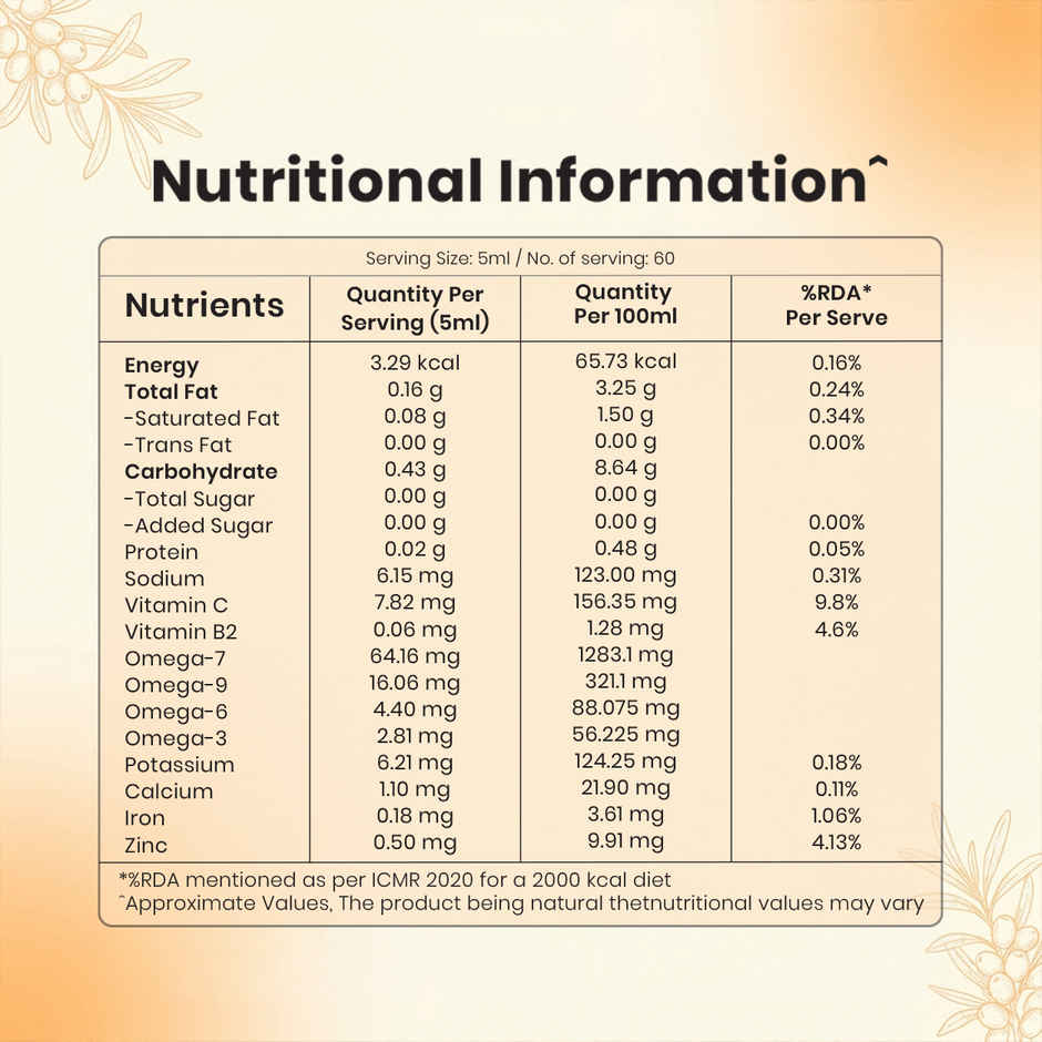 NutroVally Seabuckthorn Pulp Rich in Vitamin C