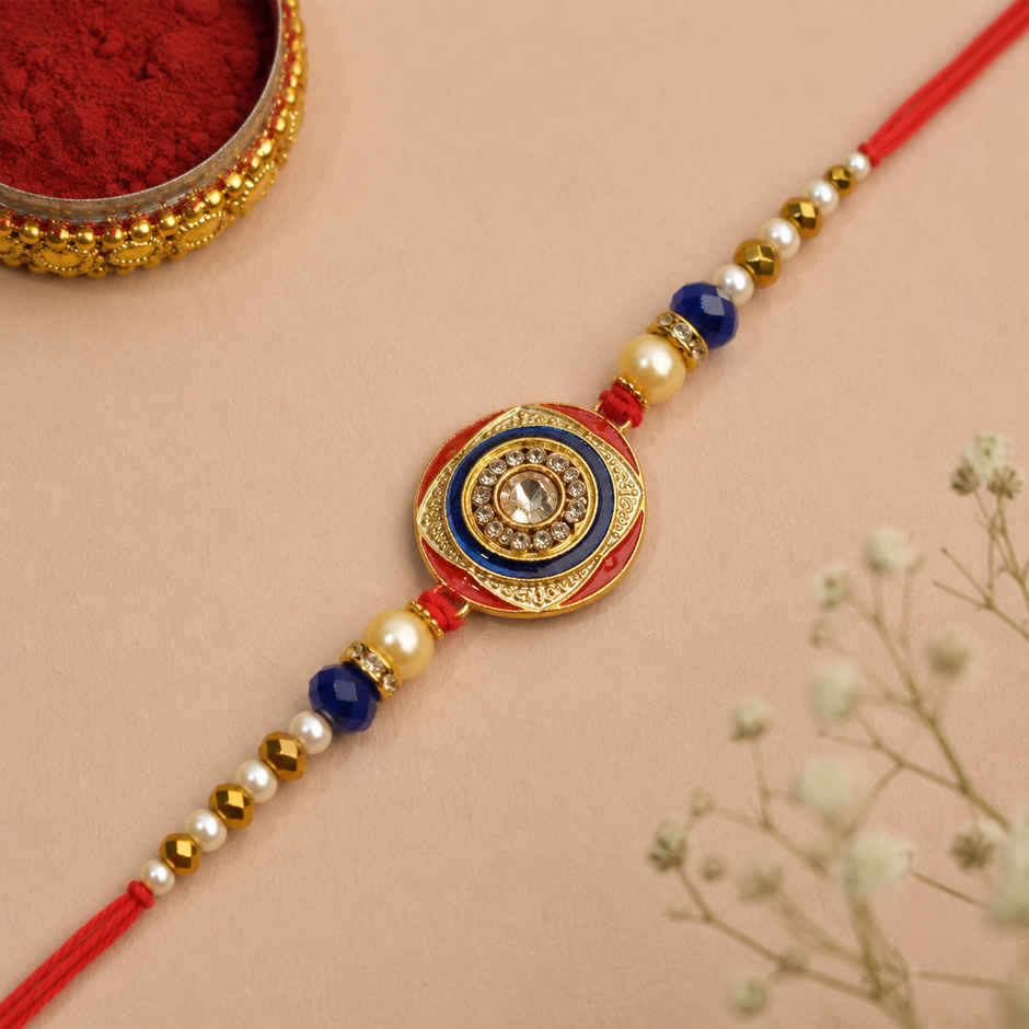 Rakhi for Brother | Studded | Stone | Pack of 1 | Shree Rakhi