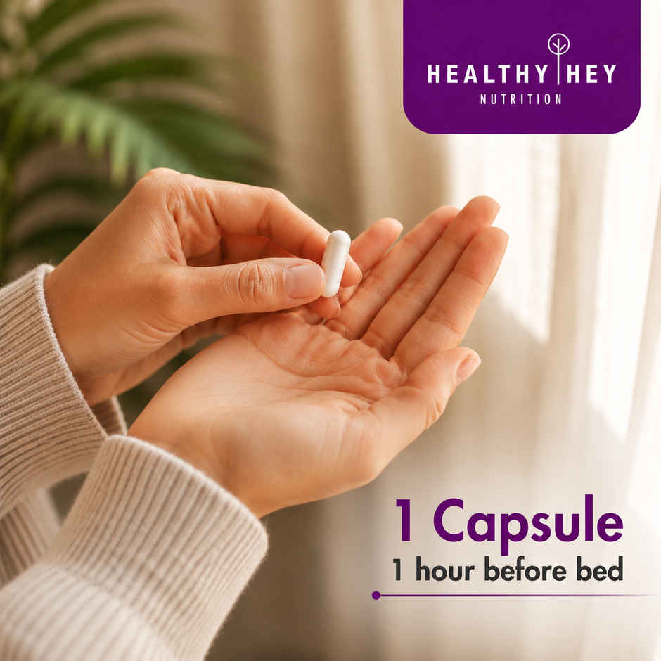 HealthyHey Nutrition Magnesium Glycinate | High Absorption | For Sleep, Cramps & Nerve Health | Veg