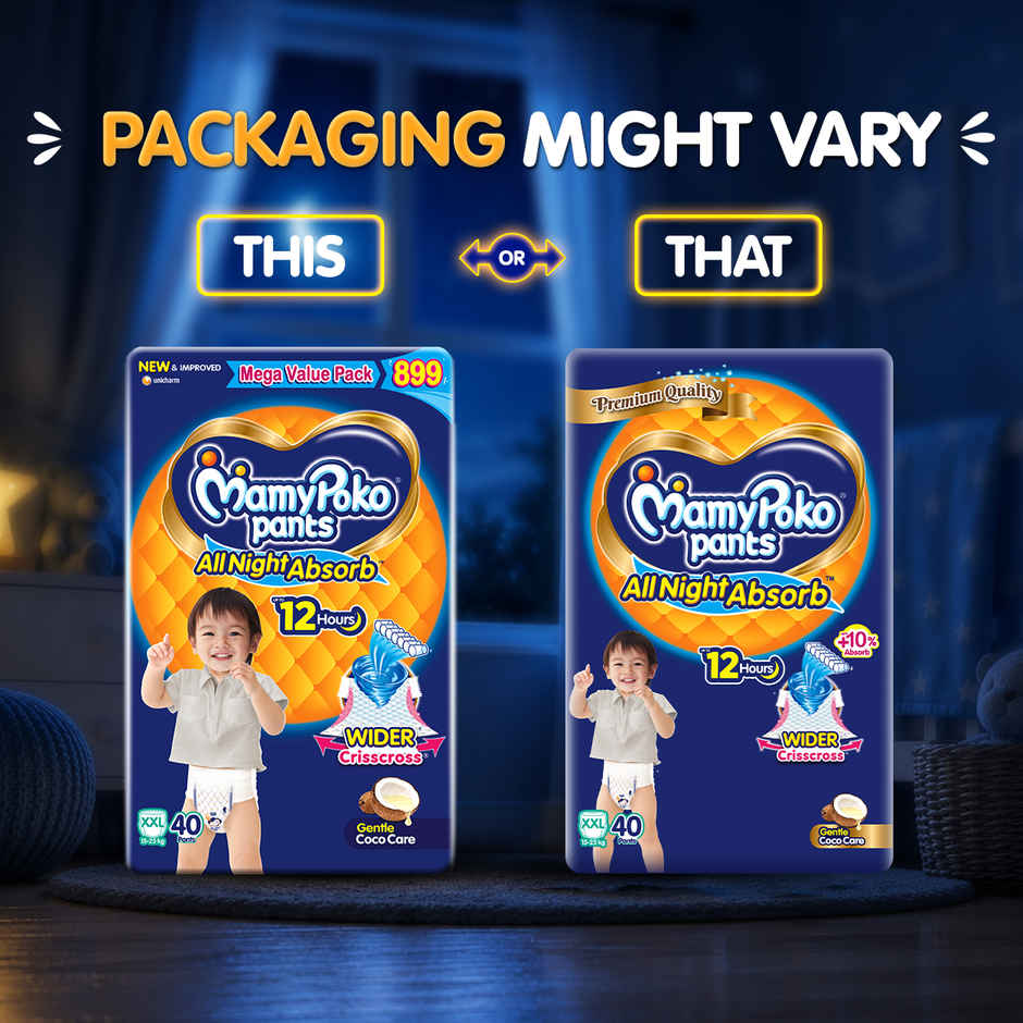 Mamypoko All Night Absorb Pant Style Diaper | 2XL | 40 pcs