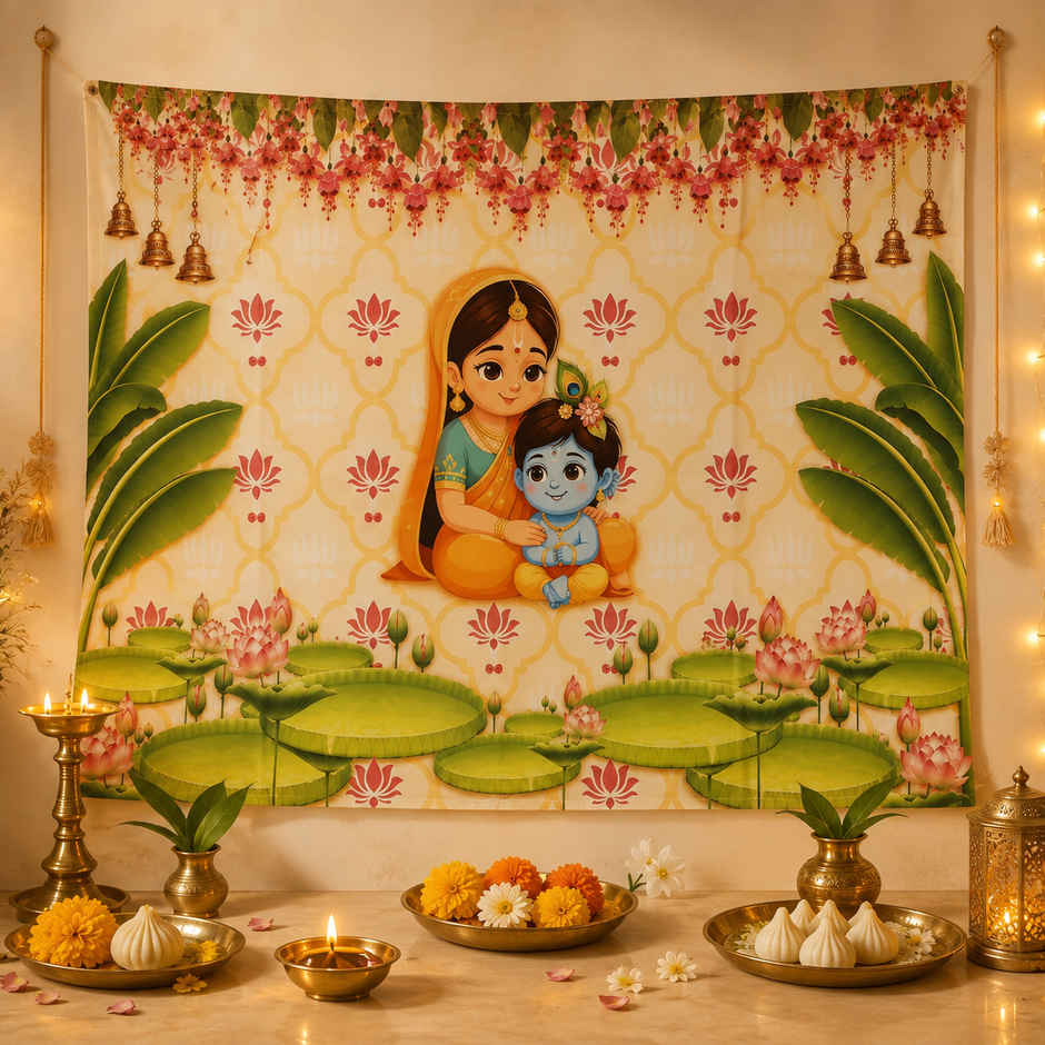 Laddu Gopal with Yashodha Maiya Backdrop | For Krishna Janmashtami | Diacraft