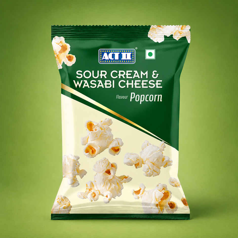 ACT II Sour Cream & Wasabi Cheese Popcorn | Gourmet Popcorn | Premium Snacks | Munchies