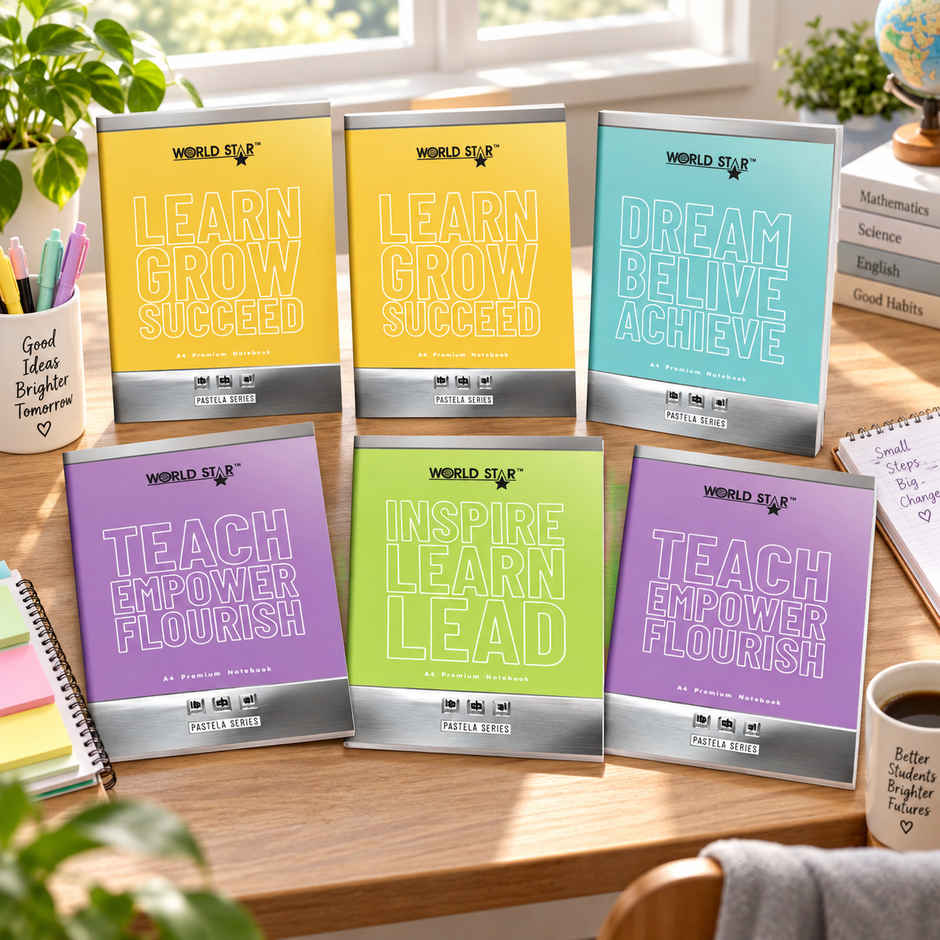 ABK A4 Long Book Ruled | 144 Pages | 21 x 29.66 cm | Set of 6