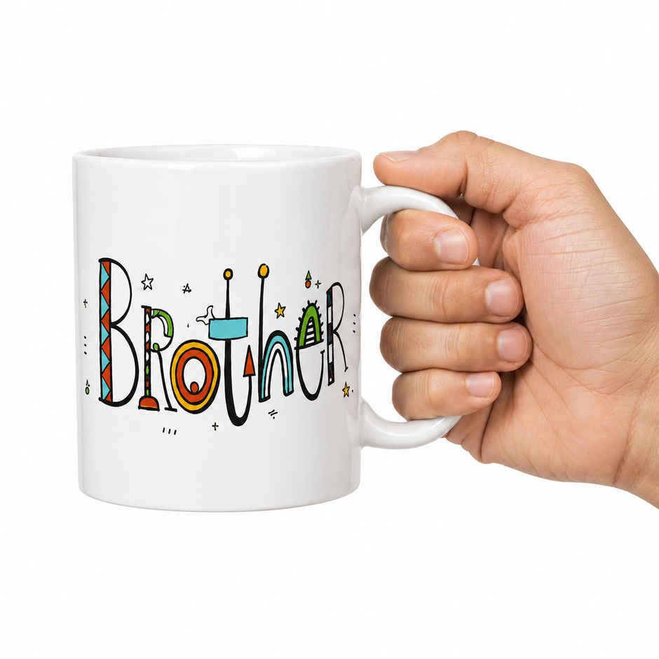 Sanjeev Kapoor by OGGN Brother Printed White Ceramic Mug | 350 ml