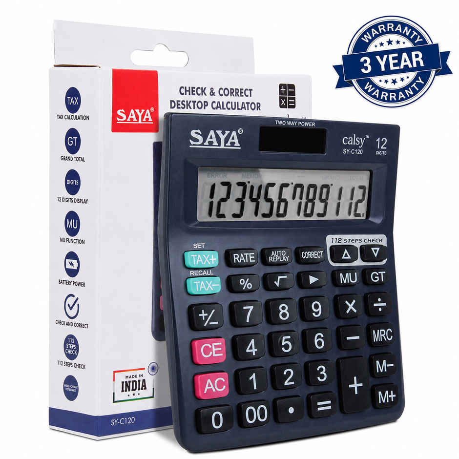 Saya Calsy Check & Correct Desktop Calculator | Classic Calculator for Office & Business