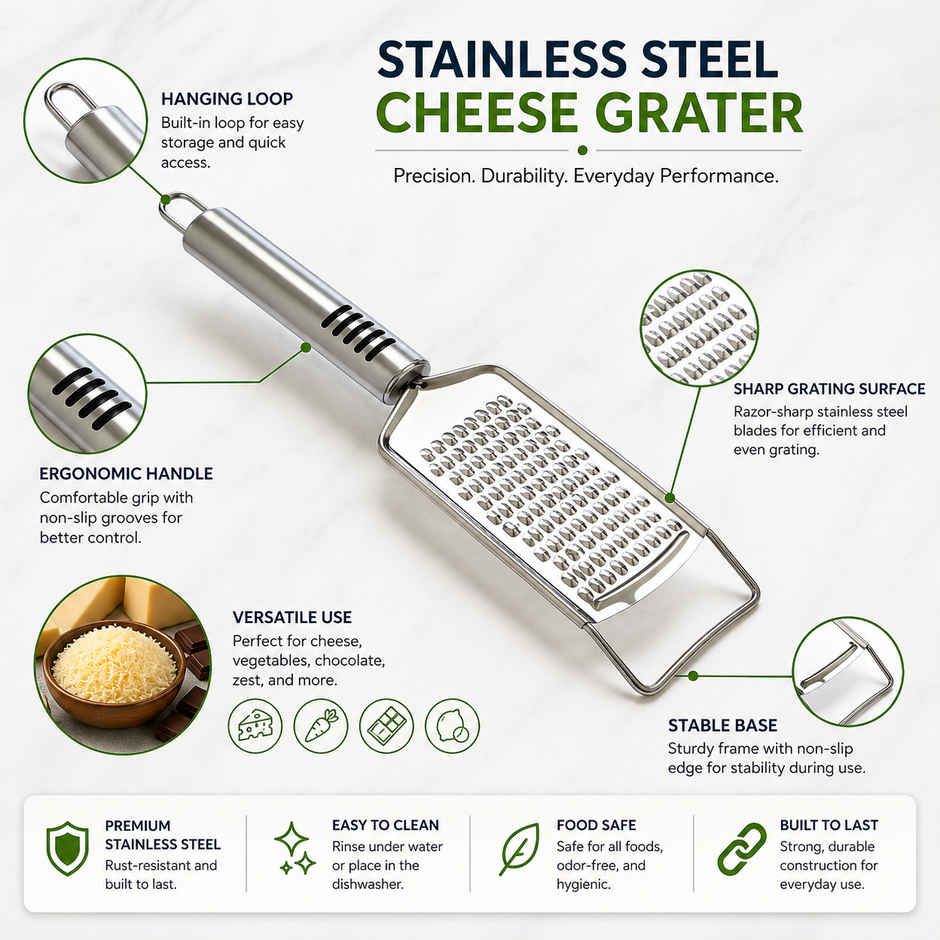 Petals Stainless Steel Cheese/Ginger/Garlic Grater Slicer