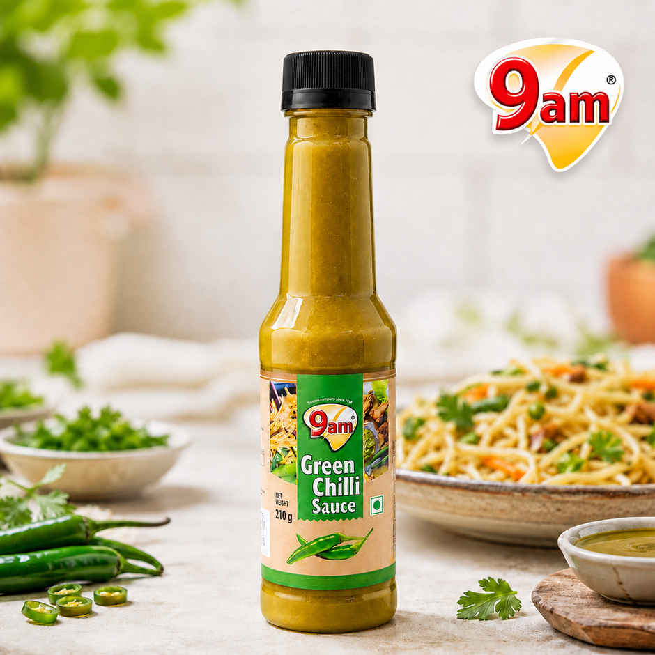 9am Green Chilli Sauce, Hot & Tangy Chilli Dip