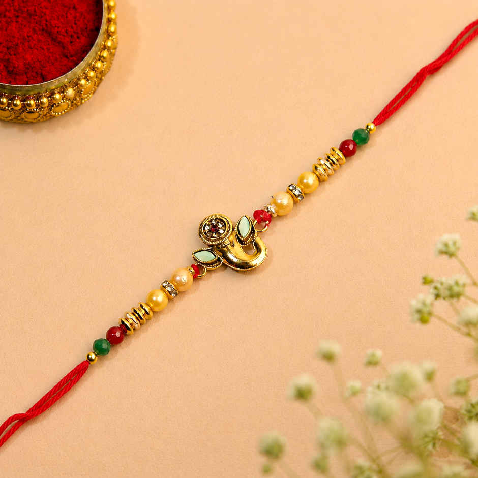 Rakhi for Brother | Lord Ganesh | Religious | Pack of 1 | Shree Rakhi
