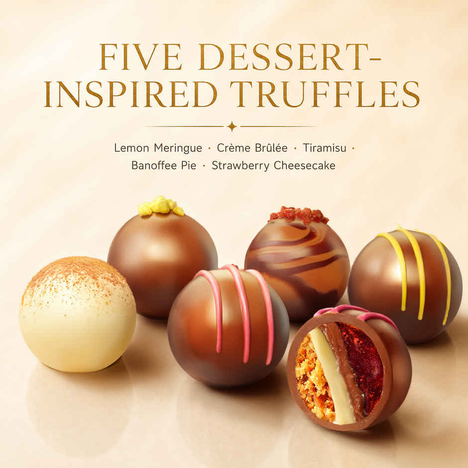Fabelle Dessert Collection-5 Handcrafted Dessert Inspired Chocolate Truffles