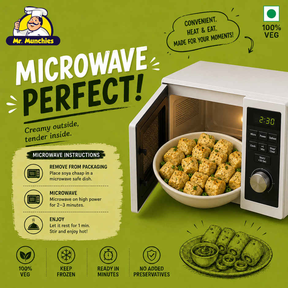 Mr. Munchies Afghani Soya Chaap | 50g Protein