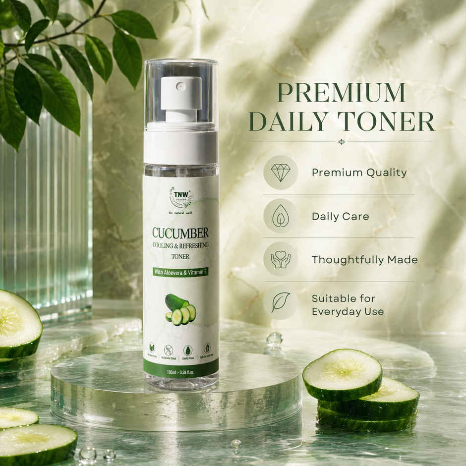 TNW The Natural Wash Cucumber Toner for Cleansing & Refreshing Skin Pore Tightening Toner with Spray Combo