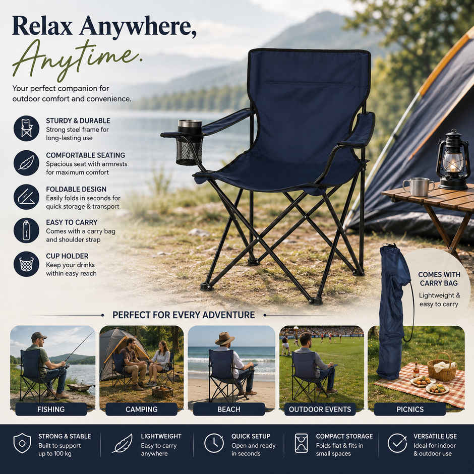 Perpetual Big Folding Camping Chair Multicolor