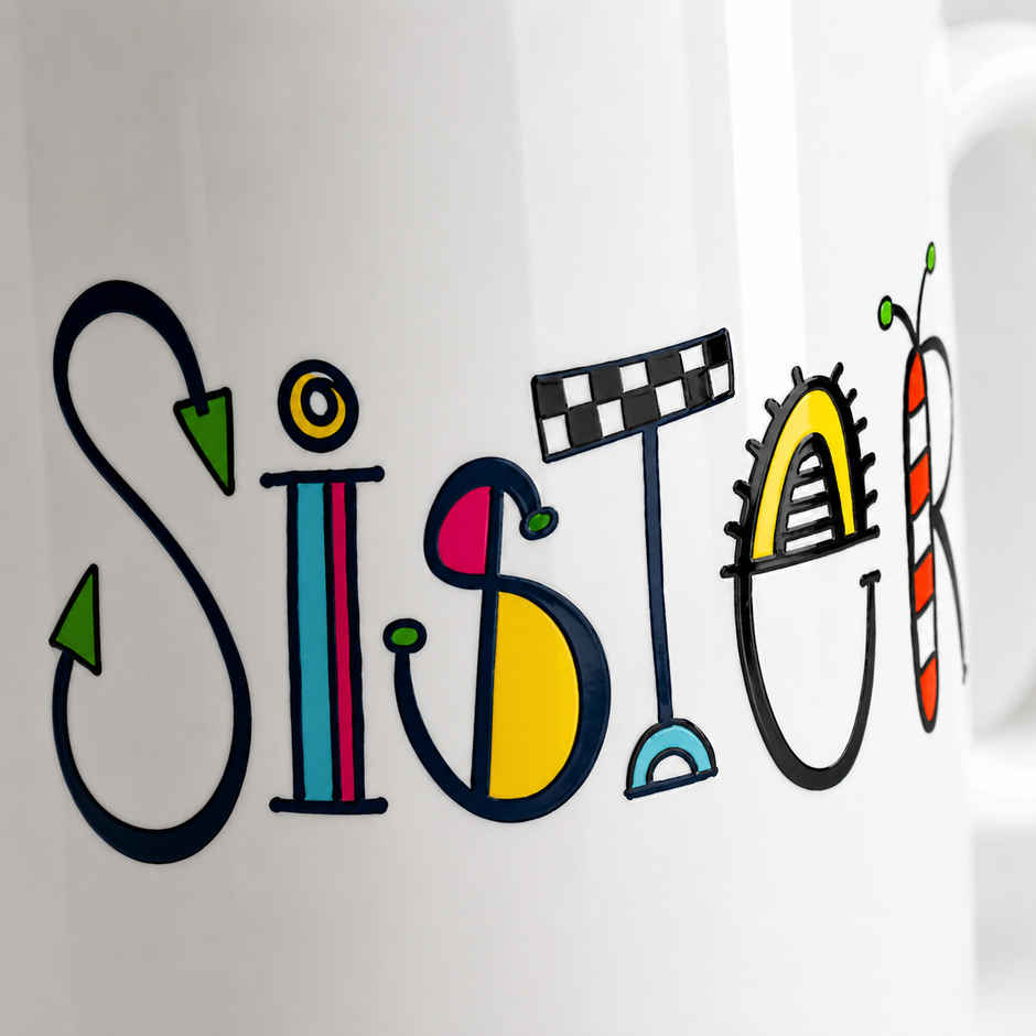 Sanjeev Kapoor by OGGN Sister Printed Coffee Mug | Raksha Bandhan & Birthday Gift | Coffee, Milk & Tea | 350 ml