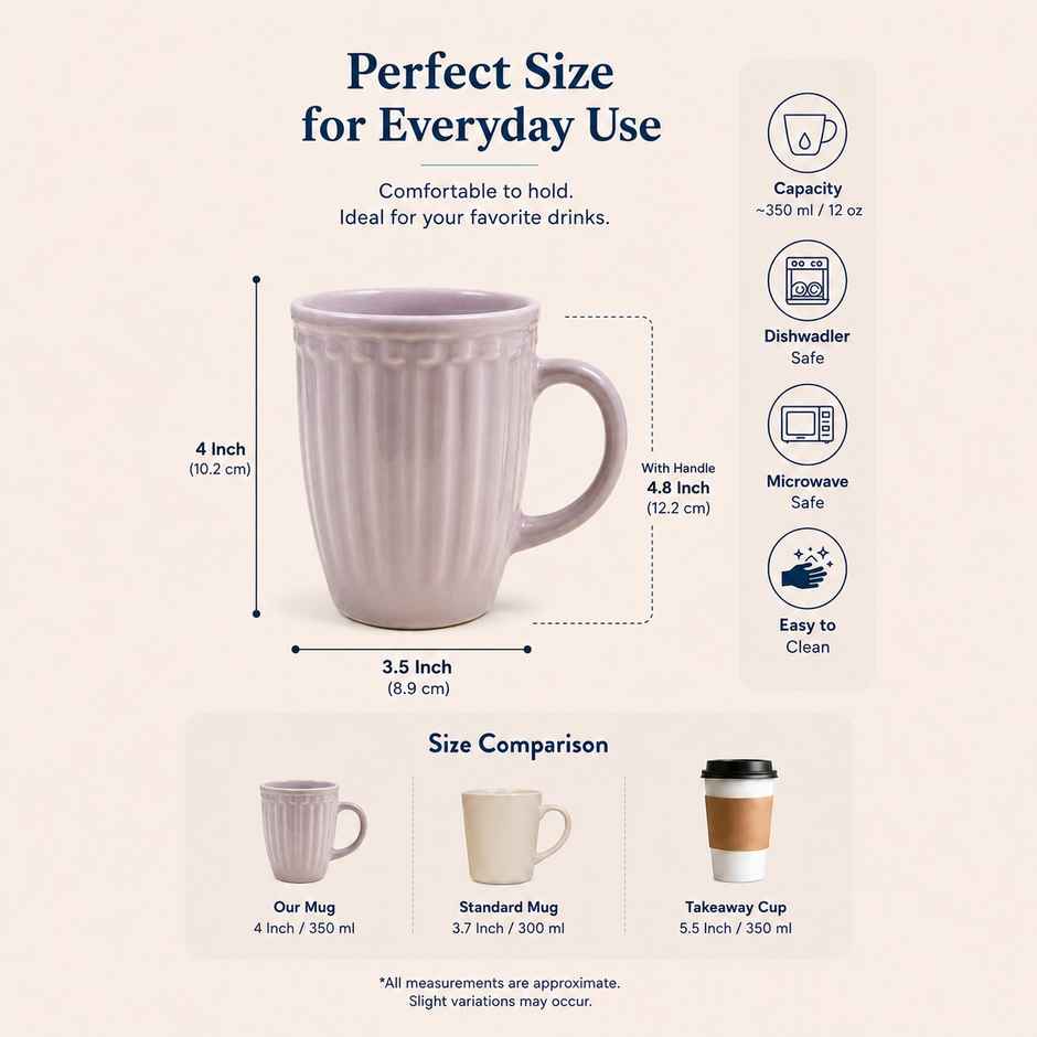 OGGN Ceramic Coffee,Tea,Milk & Mug - 280 ml | Brown