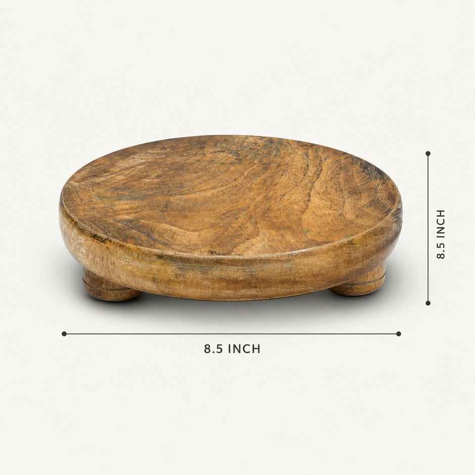 Sanjeev Kapoor by OGGN Mango wooden Chakla, Roti & Chapati Maker, Kitchen Tool - 9 Inch