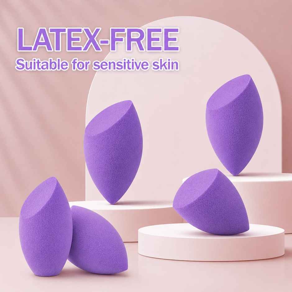 Bronson Professional Purple Beauty Blender Makeup Sponge Applicator Puffs | Shape May Vary