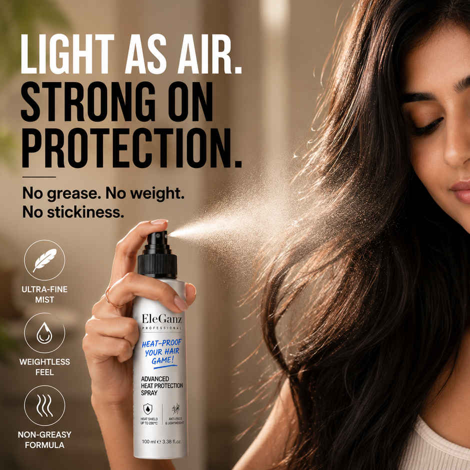 EleGanz Professional Advanced Heat Protection Spray with 24hr Frizz Control & Strength Repair