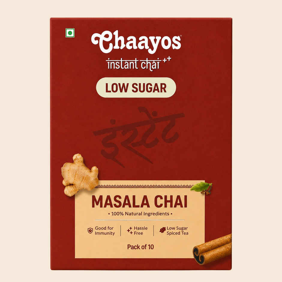Chaayos Masala Instant Tea Premix - Low Sugar | Instant Masala Tea