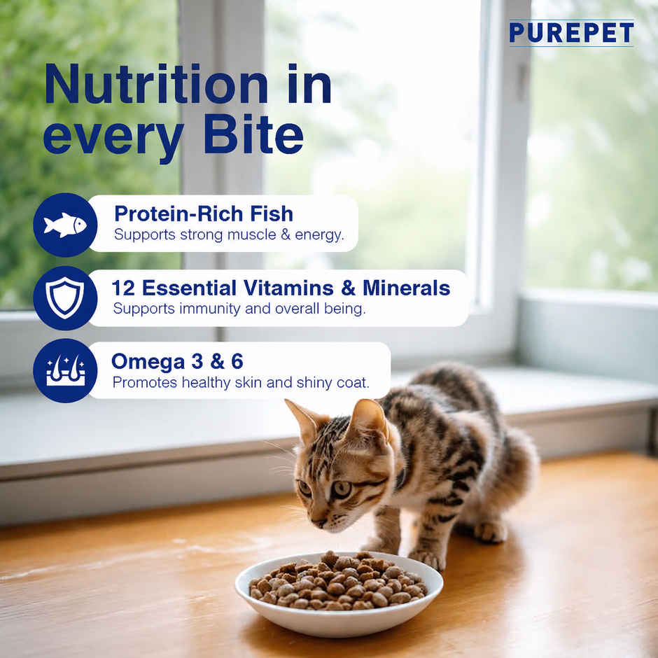 Purepet Ocean Fish Adult Dry Cat Food Combo 