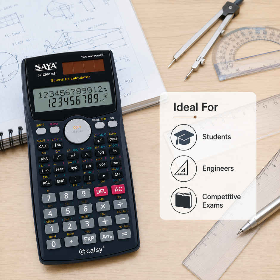 Saya Calsy Scientific Calculator SY-C991MS | 401 Functions for Math, Science & Engineering