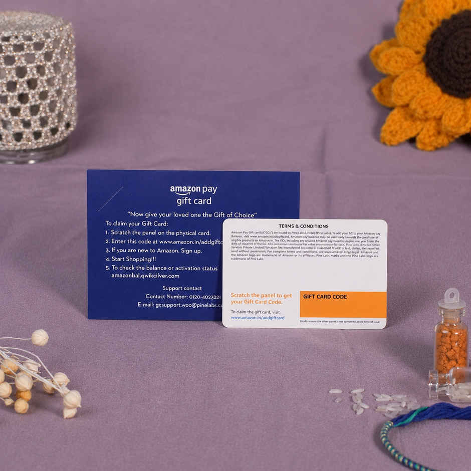 Amazon Pay Rakhi Shagun Gift Card - INR 1100 | Royal Blue