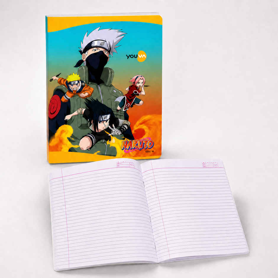 Youva by Navneet Naruto Notebook | 18 x 24 cm | Single Line | 172 Pages