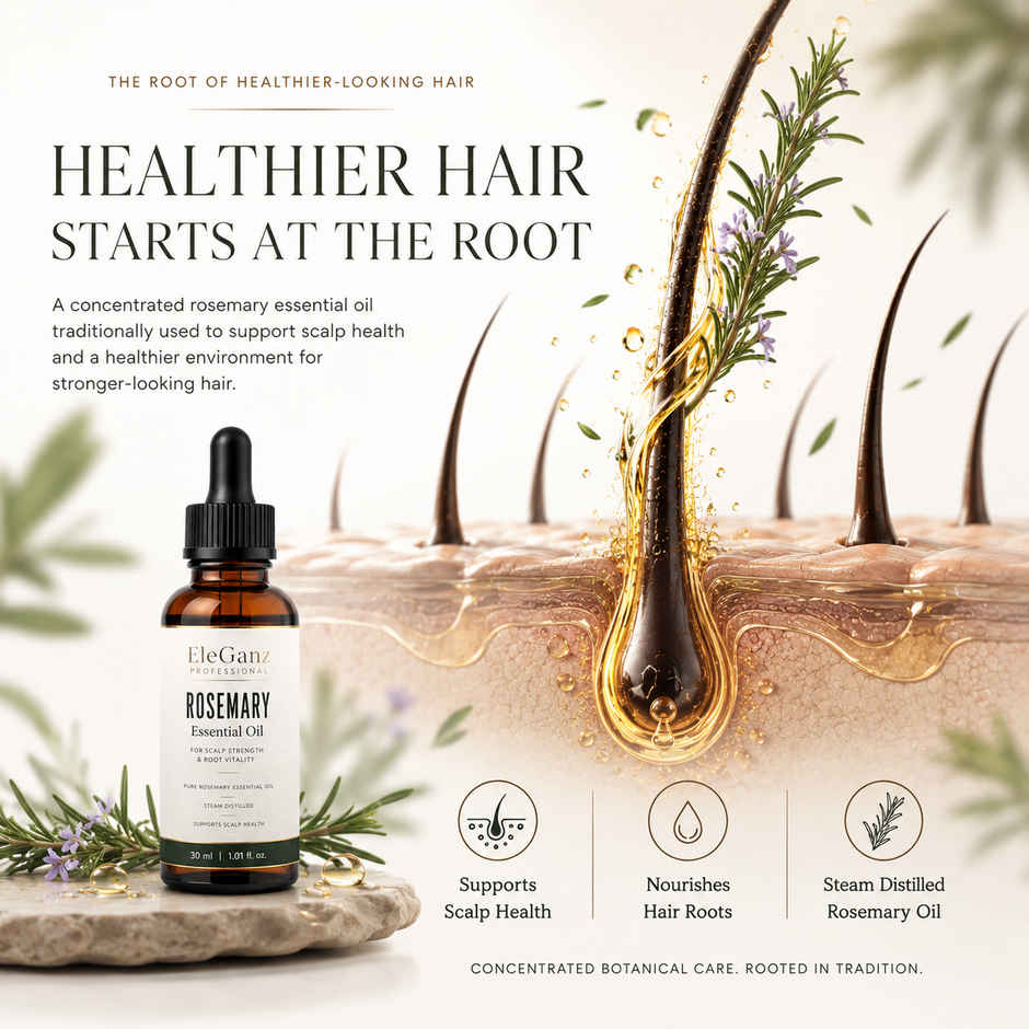 EleGanz Professional Pure RoseMary Essential Oil | Scalp Vitality & Root Strength