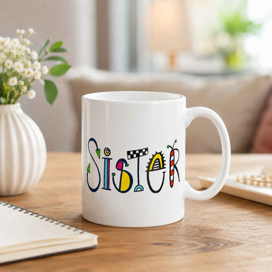 Sanjeev Kapoor by OGGN Sister Printed Coffee Mug | Raksha Bandhan & Birthday Gift | Coffee, Milk & Tea | 350 ml