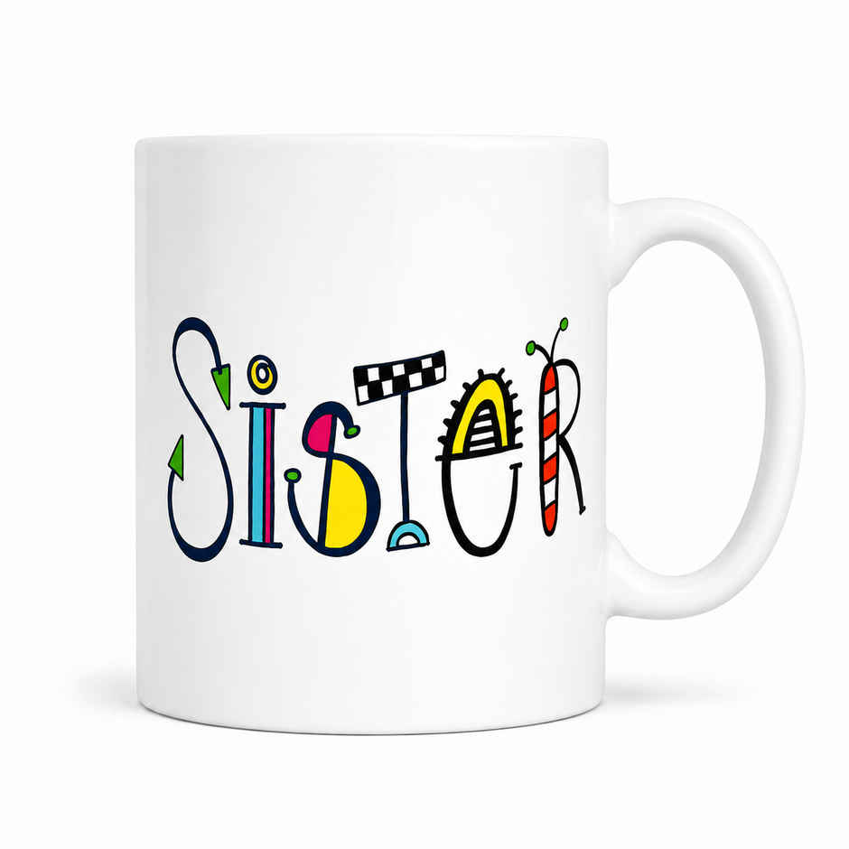 Sanjeev Kapoor by OGGN Sister Printed Coffee Mug | Raksha Bandhan & Birthday Gift | Coffee, Milk & Tea | 350 ml
