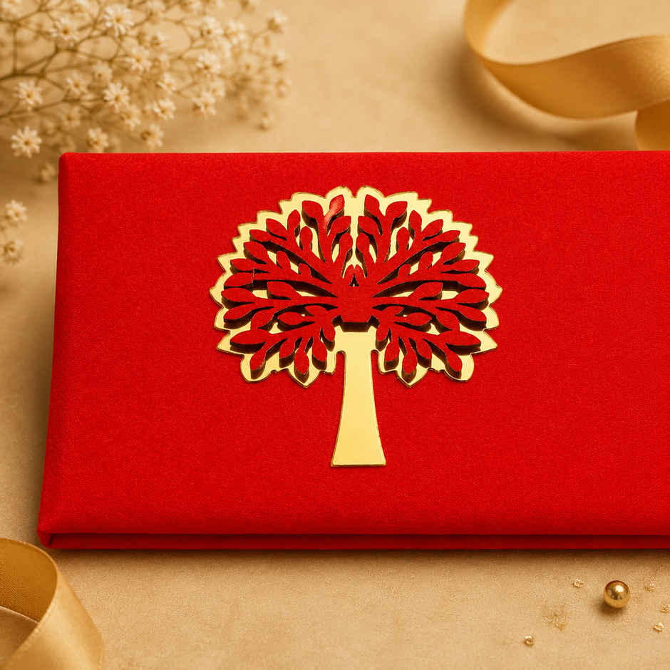 Archies Red Fabric Shagun Envelope