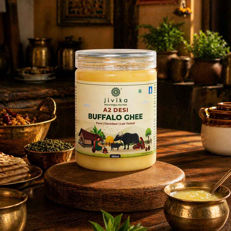 Jivika A2 Desi Buffalo Ghee | Traditionally Churned Bilona Method