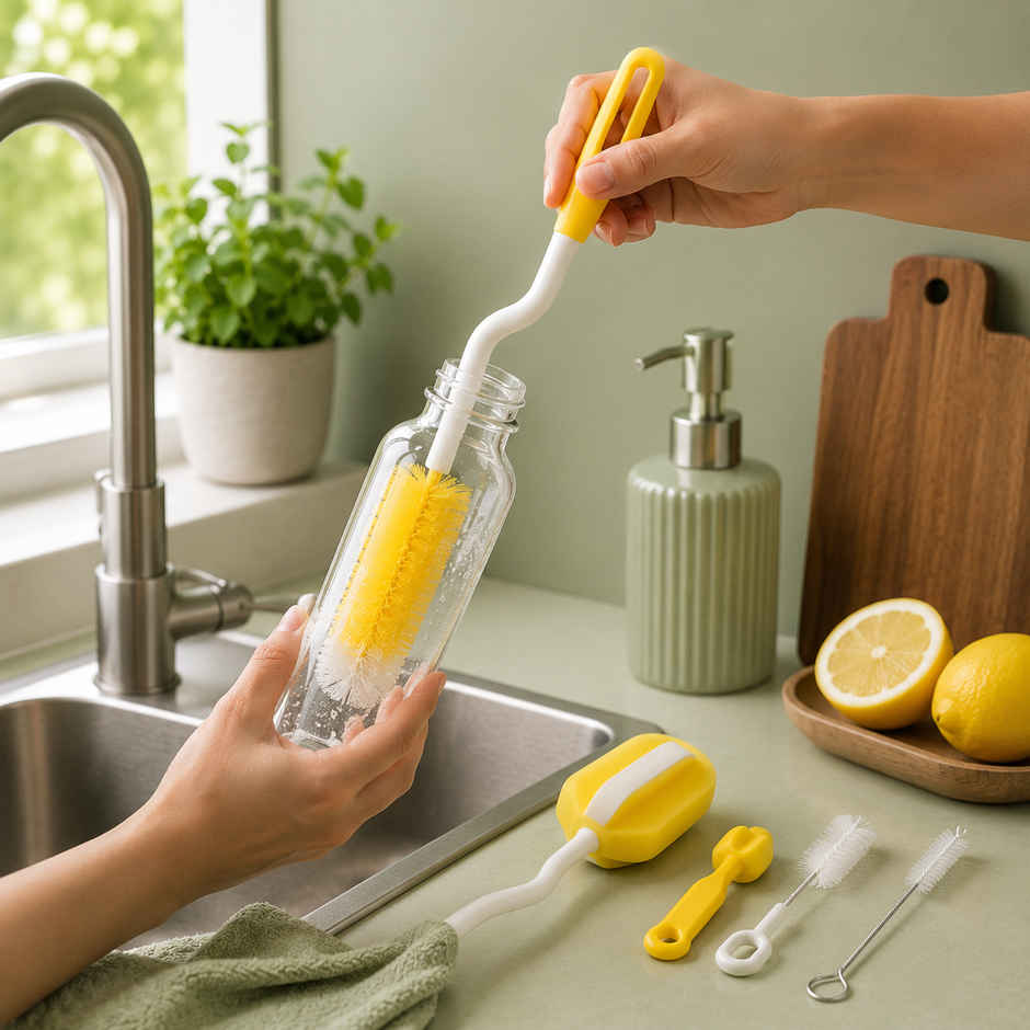 Daluci Bottle Cleaning Brush | Include Nipple, Straw & Sponge Brush