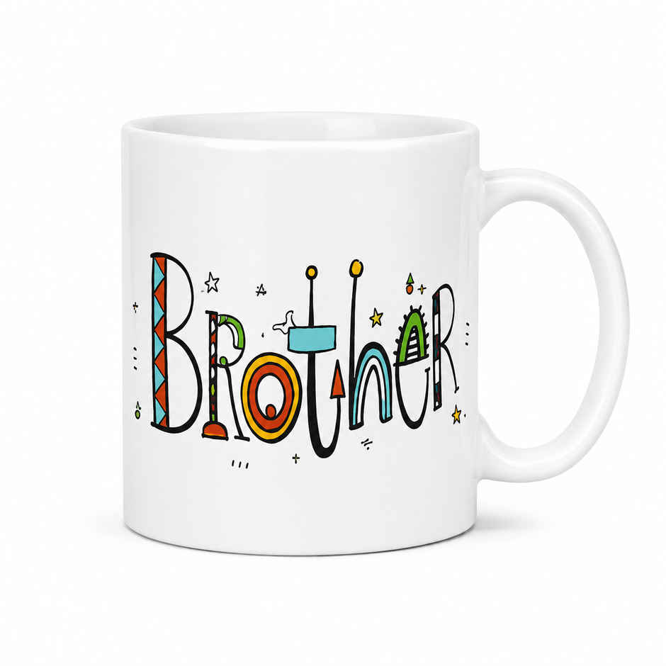 Sanjeev Kapoor by OGGN Brother Printed White Ceramic Mug | 350 ml