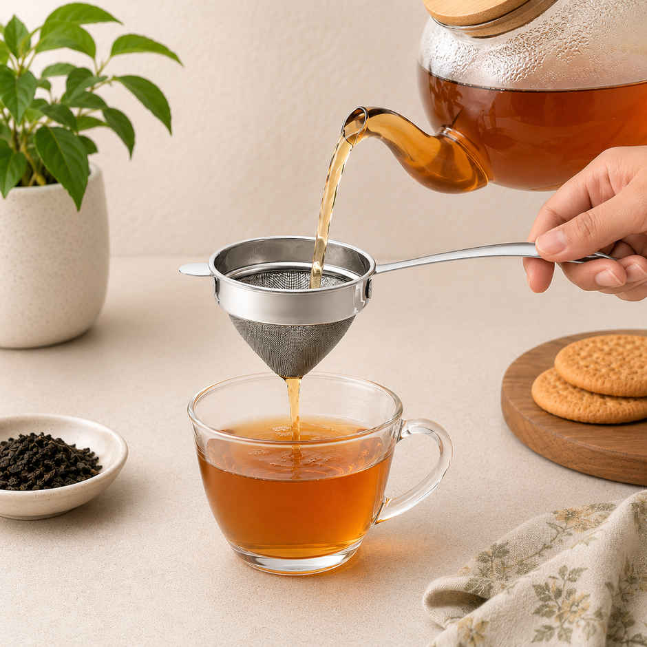 Petals Ss Premium Conical Double Jali Tea-coffee-chai Channi Strainer