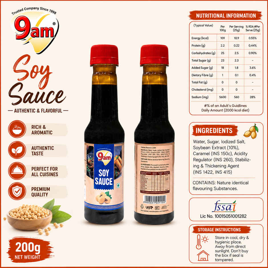 9am Soya Sauce, Rich & Flavourful Cooking Sauce