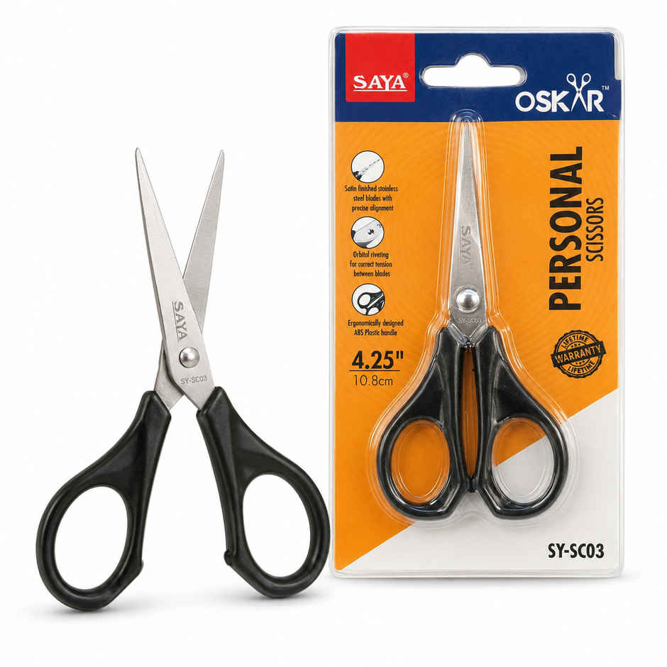 Saya Small Scissors 4.25 inch | Multipurpose Cutting Shears for Home, Office, School & Crafts