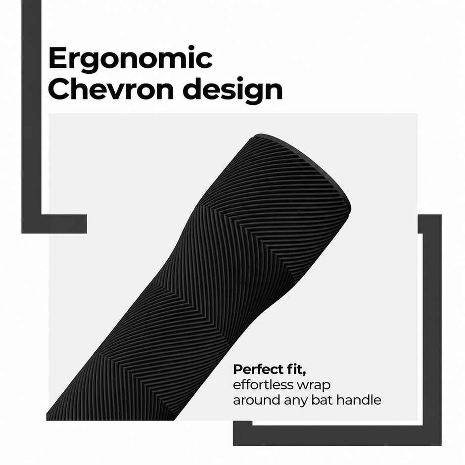 Mayor Cricket Bat Grip Chevron Rubber Grip | Black