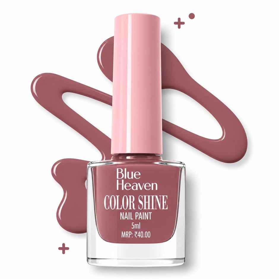 Blue Heaven Color Shine Nail Polish, Glossy Gel Finish Nail Paint | Quick Drying Formula | Shade 19