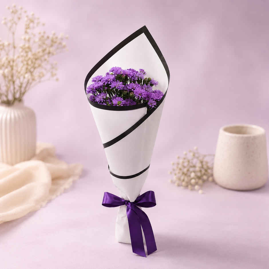 Blue Daisy Aster Bouquet | Gifting