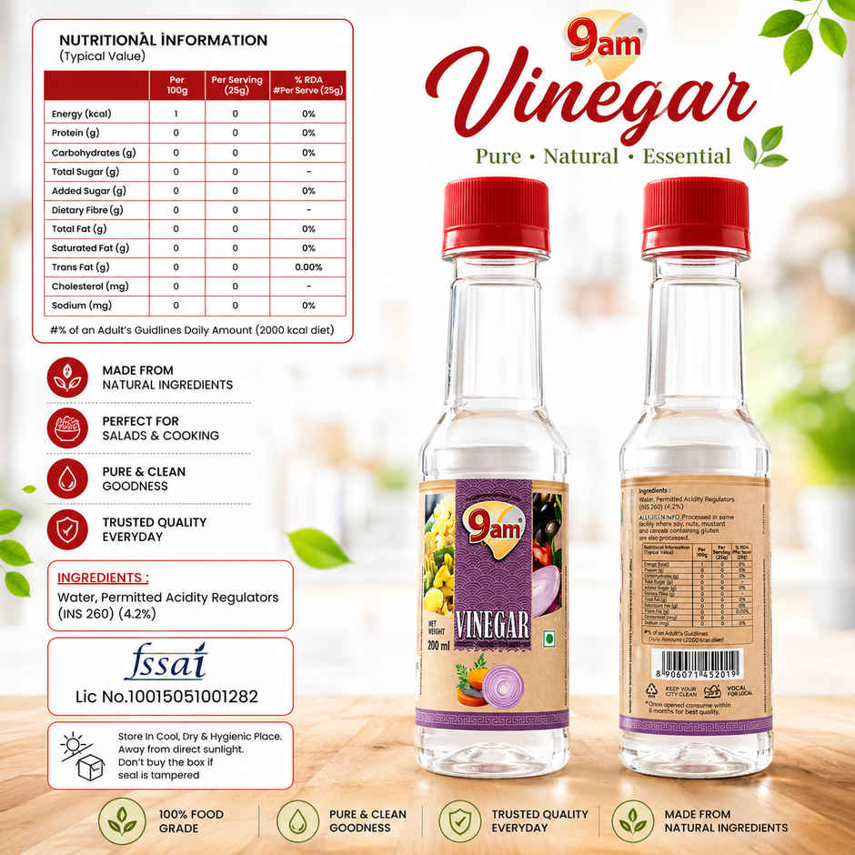 9am Vinegar | Ideal for Noodles, Manchurian & Chinese Dishes